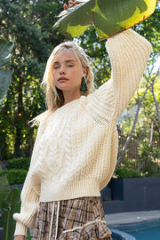 POL Cable Knit Sweater