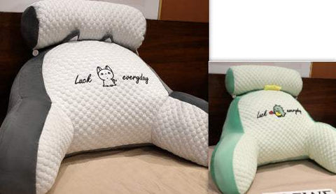 Fluffy Sofa Cushion Pillow with ergonomic design and embroidered pattern, providing comfortable arm and back support.
