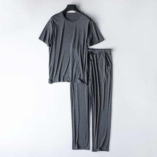 Two Piece Home Wear Suit in gray, featuring a cozy top and matching bottoms for comfort and style.