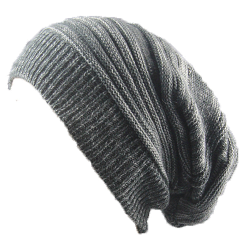 Two-Color Pleated Pullover Hat