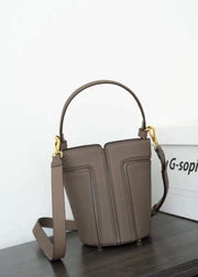 Large Capacity Shoulder Bag in genuine leather with soft texture, featuring organized compartments.