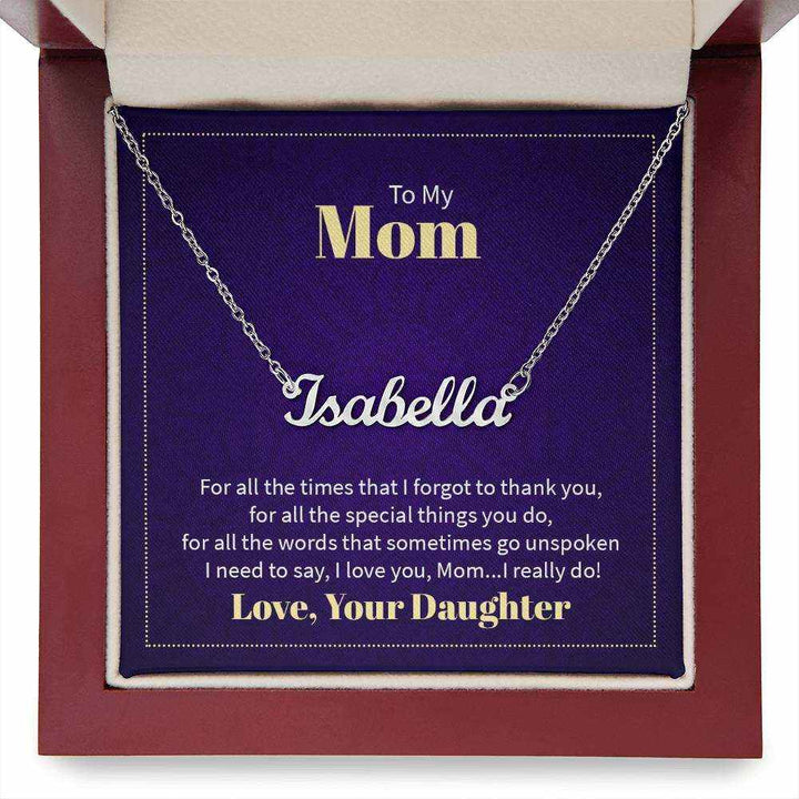 Custom Name Necklace for Mom personalized jewelry gift with elegant name design