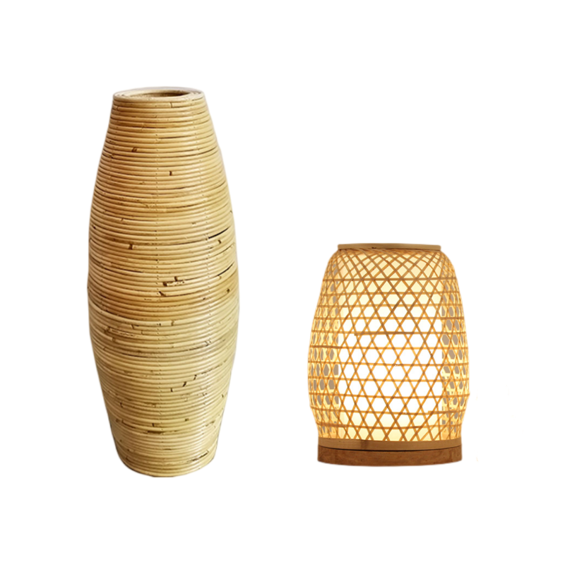 Modern Rattan Wooden Vase