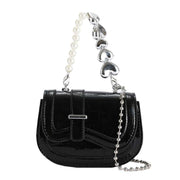 Stylish Laser Pearl Girl Tote with pearl handles and shimmering finish.