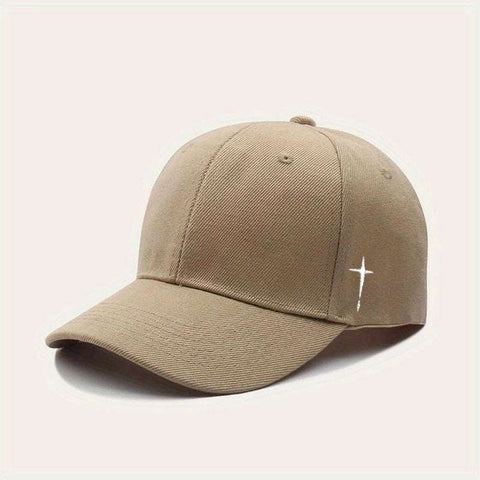 Plus Size Sun Protection Cap in khaki for men with round top design, offering UPF 50+ coverage.