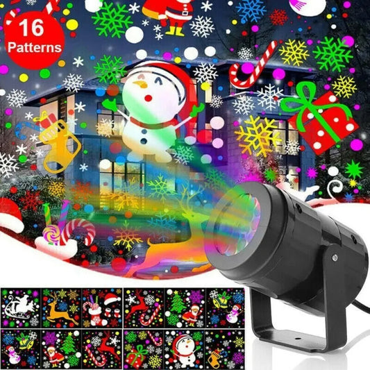 Christmas Lights Snowflake Projector