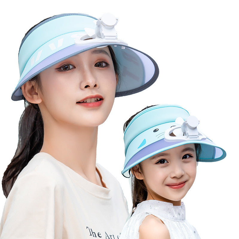 Rechargeable Fan Sun Visor Hat