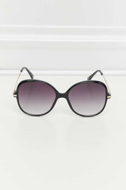 Metal Plastic Hybrid Full Rim Sunglasses with UV protection and sleek design.