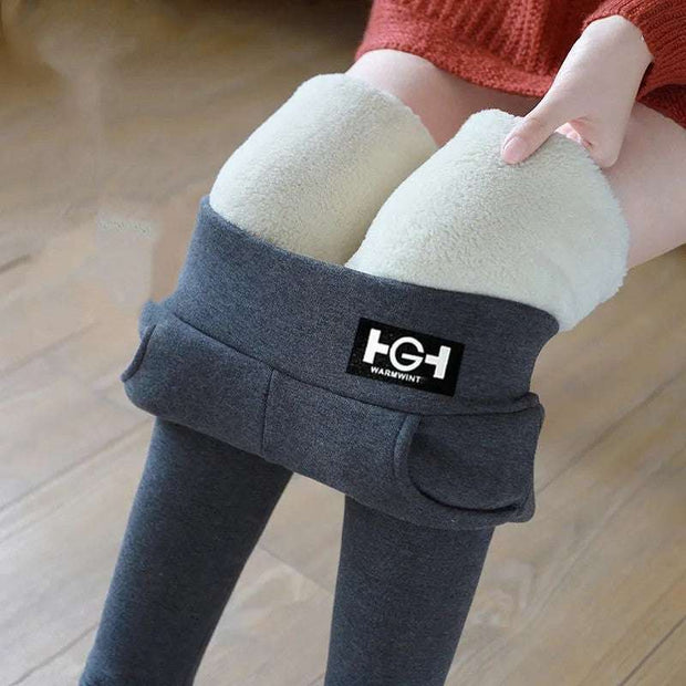 Cashmere leggings providing warmth and comfort with thickened design.