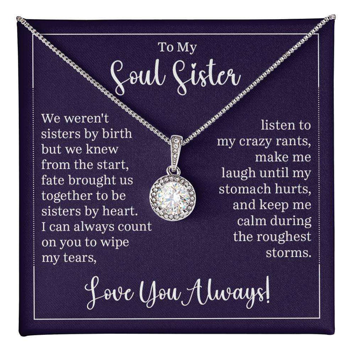 Eternal Hope Necklace for Soul Sister – Always Count on You with 14k white gold finish and cushion-cut cubic zirconia crystal from Hot Topic Goods