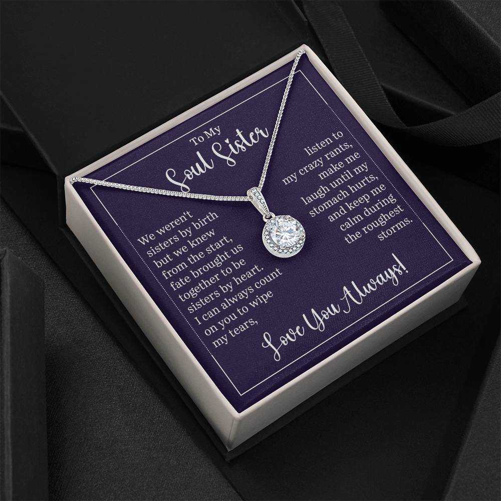 Eternal Hope Necklace for Soul Sister with 14k white gold finish and cubic zirconia, symbolizing friendship and support from Hot Topic Goods