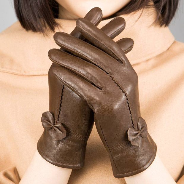 Womens Sheep Leather Gloves 