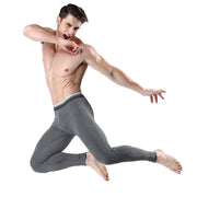 Men's cropped long johns in action, showcasing comfort, style, and flexibility.