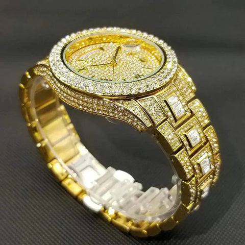 Luxury crystal watch for men with exquisite detailing and premium materials.