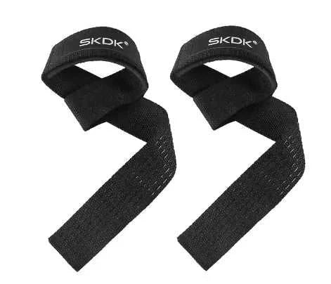 Gym lifting straps in black for enhanced performance and hand protection.