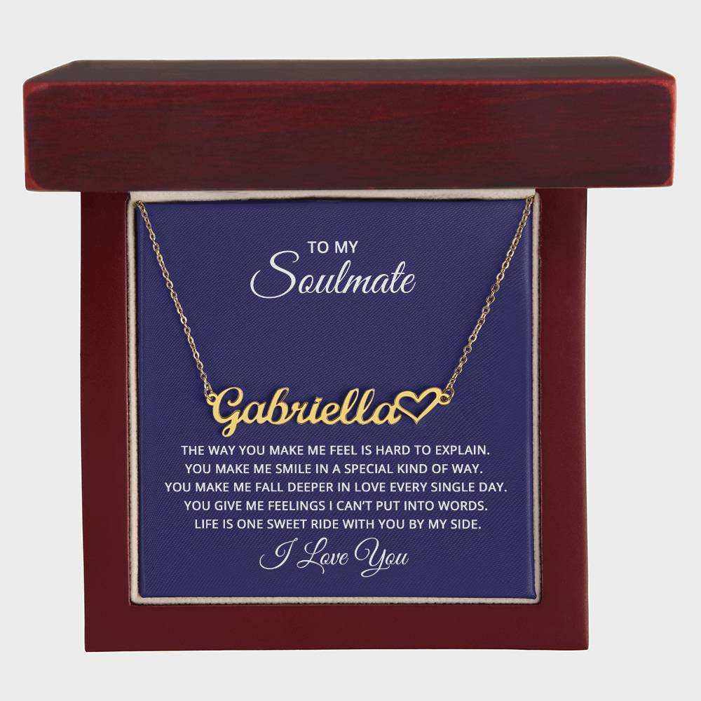 Personalized Heart Name Necklace for Soulmate with romantic heart design and custom name from Hot Topic Goods