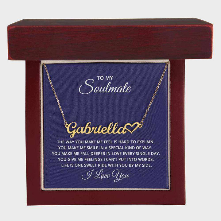 Personalized Heart Name Necklace for Soulmate with romantic heart design and custom name from Hot Topic Goods