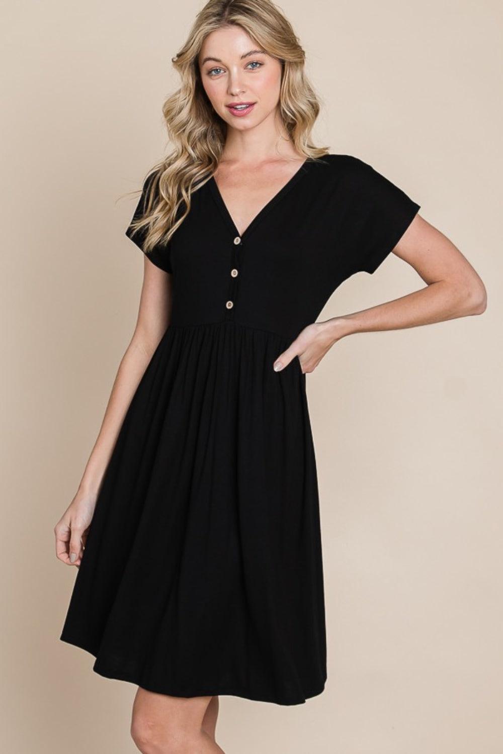 BOMBOM V-Neck Dress