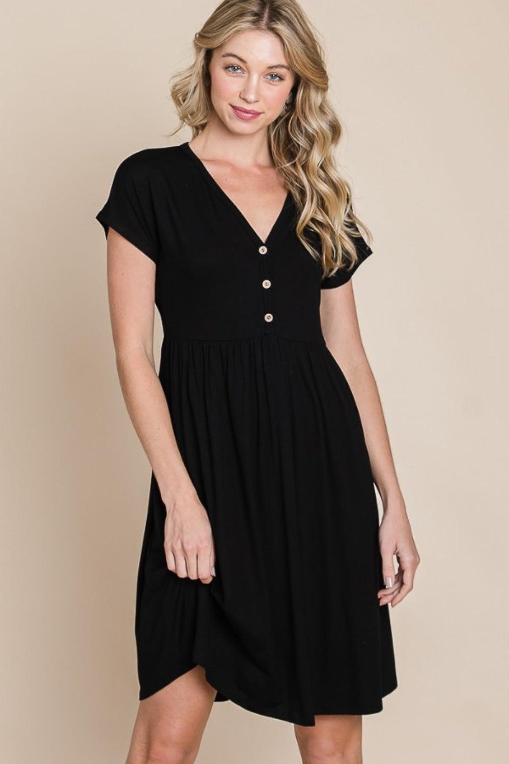 BOMBOM V-Neck Dress