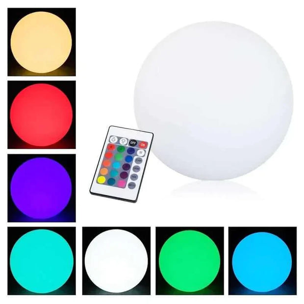 Waterproof Garden LED Lights Ball with remote in various colors.