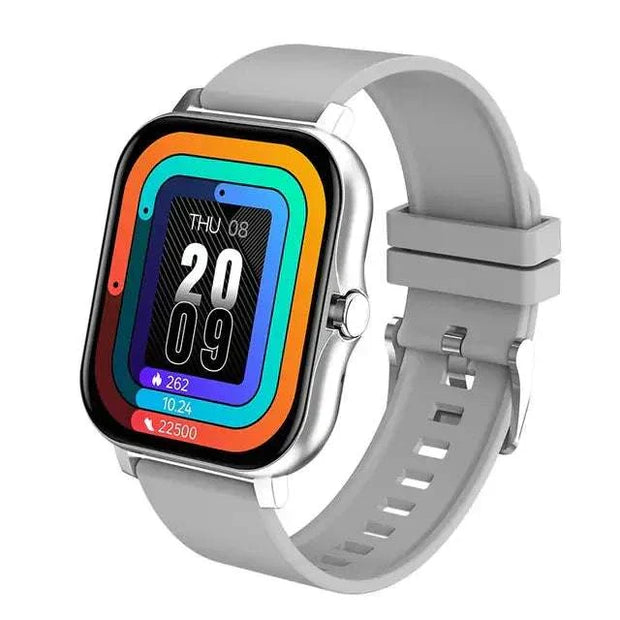 Fitness Tracker Smart Watch with 1.69-inch touch screen and waterproof design.