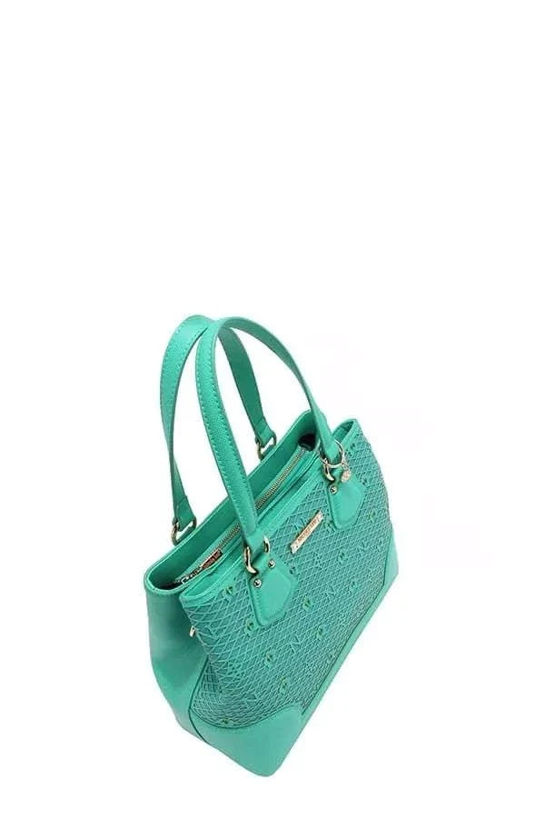 Nicole Lee USA Rhinestone Handbag with monogram design and sparkling rhinestones from Hot Topic Goods