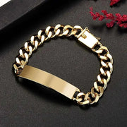 18K Gold Plated Chain Bracelet with secure clasp and classic chain design.