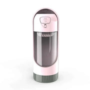 Portable Dog Drinker Bottle, compact and lightweight design with one-click open/lock system, BPA-free, foldable built-in bowl.