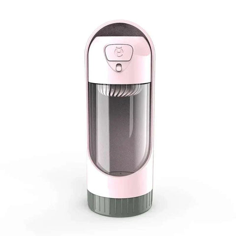 Portable Dog Drinker Bottle, compact and lightweight design with one-click open/lock system, BPA-free, foldable built-in bowl.