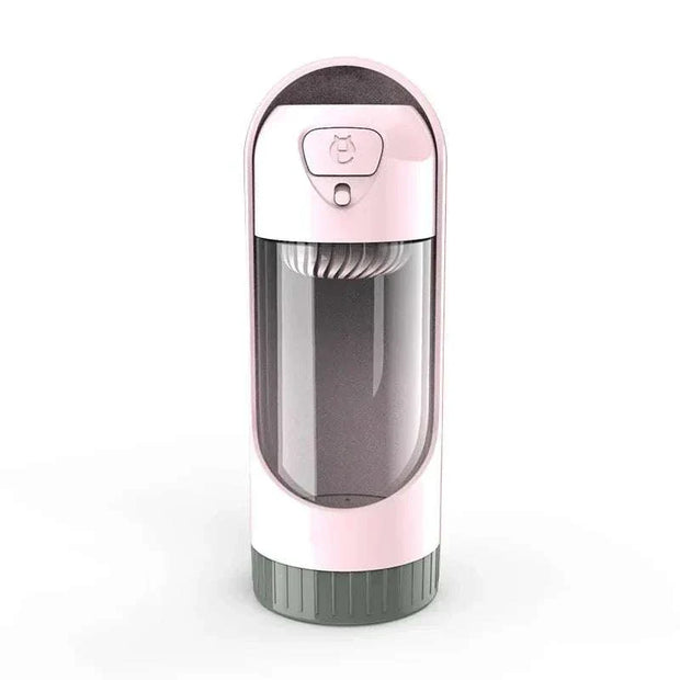 Portable Dog Drinker Bottle, compact and lightweight design with one-click open/lock system, BPA-free, foldable built-in bowl.