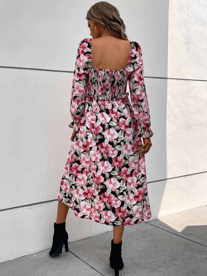 Perfee Floral Flounce Dress with smocked bodice and floral print from Hot Topic Goods