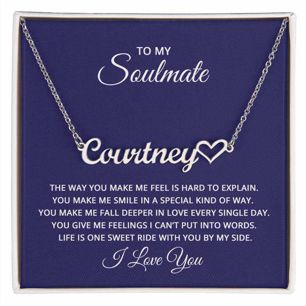 Personalized Heart Name Necklace for Soulmate with heart design and custom name from Hot Topic Goods