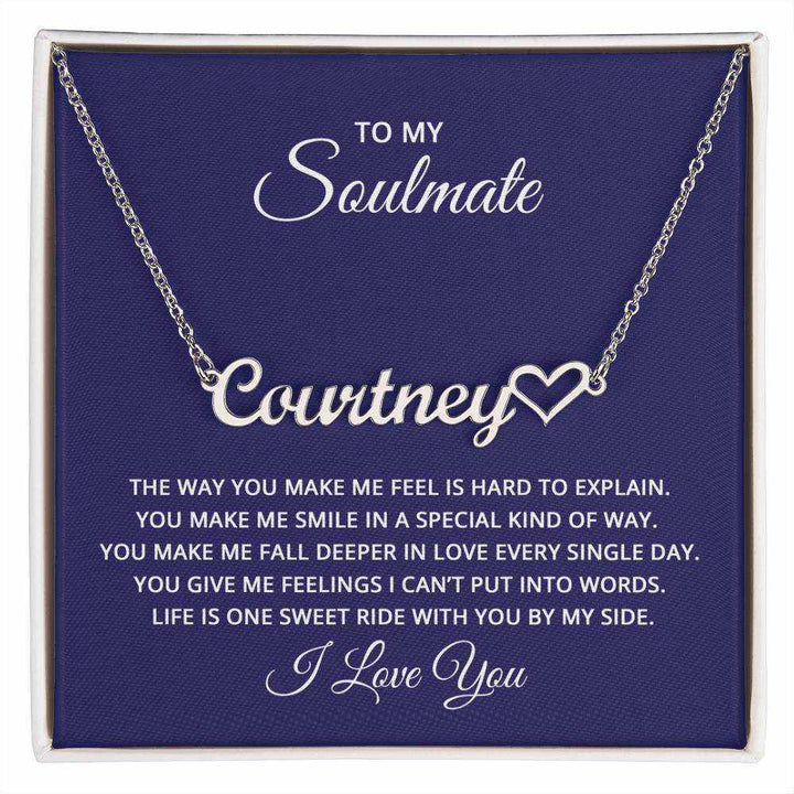 Personalized Heart Name Necklace for Soulmate with heart design and custom name from Hot Topic Goods