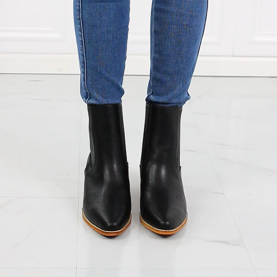 MMShoes Stacked Heel Chelsea Boot