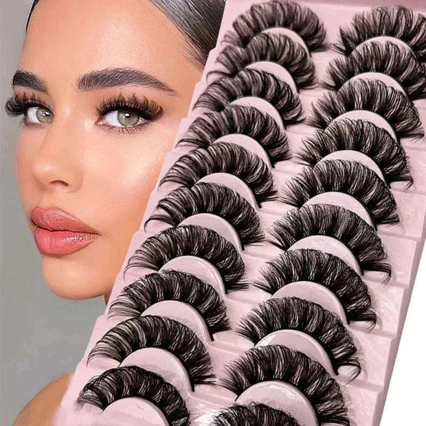 Fluffy Mink Lashes with dramatic volume and soft, natural look for bold eyes.