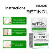 Body Whitening Cream with Retinol instructions and packaging.