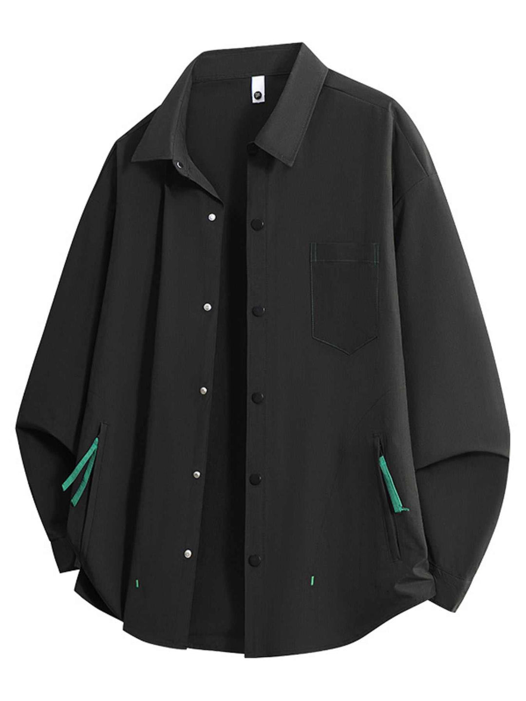 Classic Snap Down Shacket from Hot Topic Goods in casual outdoor setting