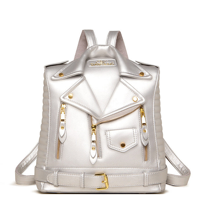 Soft leather textured backpack with adjustable straps and spacious compartments from Hot Topic Goods
