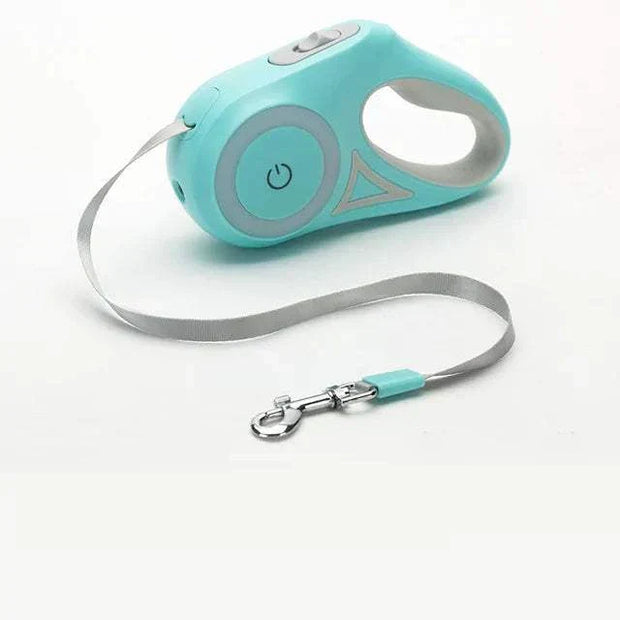 Led Lights Dog Leash with built-in LED lights and easy-grip handle.
