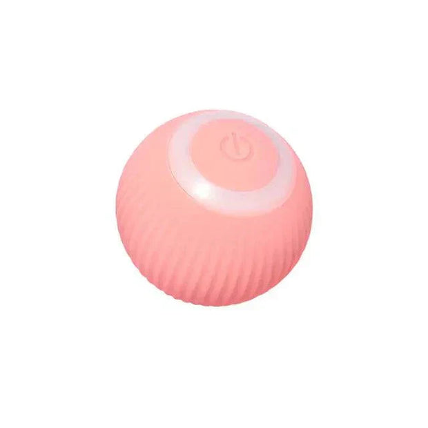 Smart Cat Ball Toy, pink interactive pet toy for feline play and exercise.