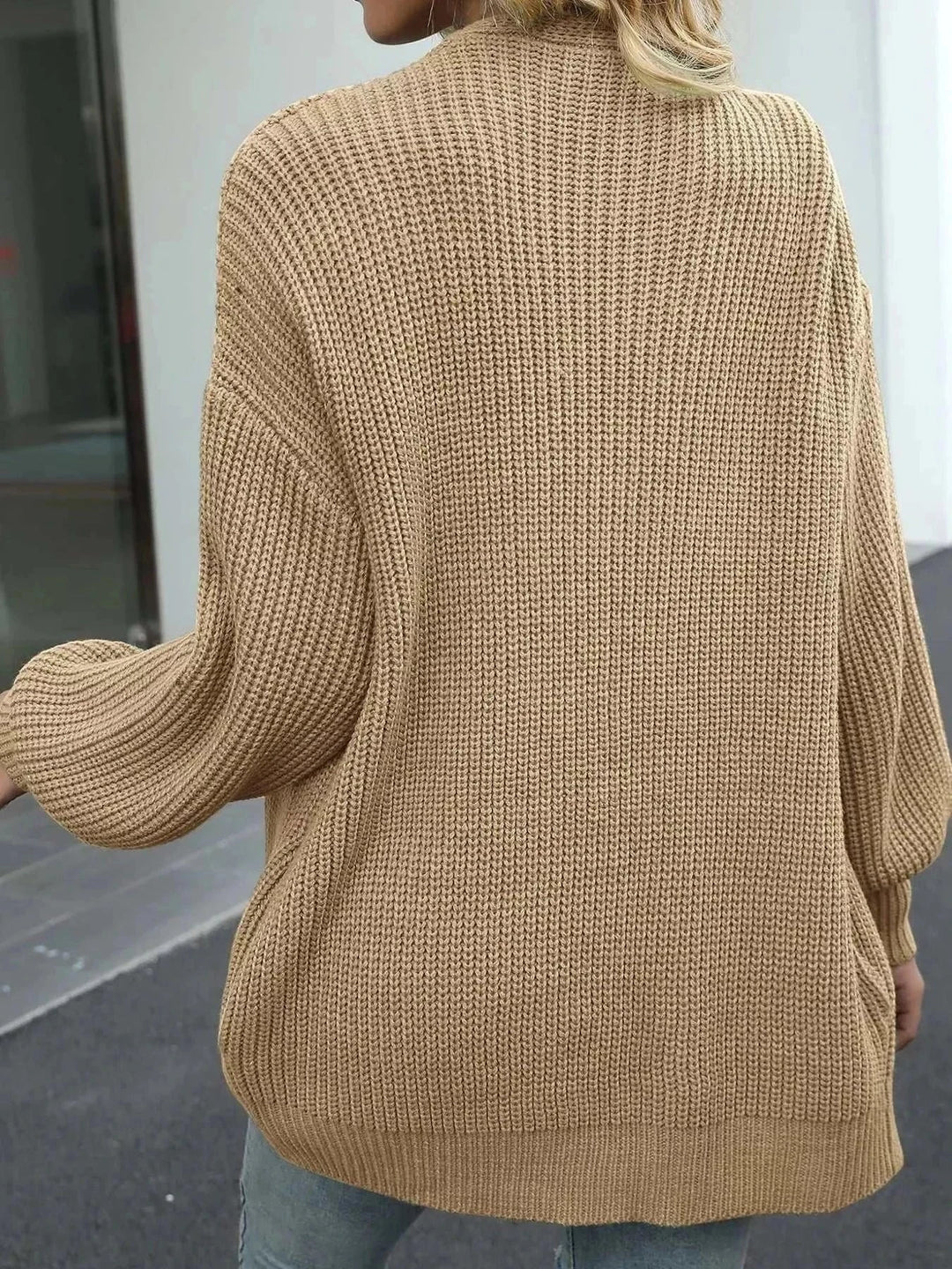 Women’s chunky knit cardigan open-front design cozy layering sweater from Hot Topic Goods