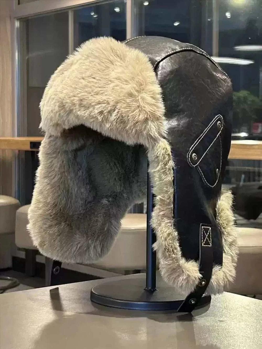 women's warm fuzzy ear flap winter hat with soft texture