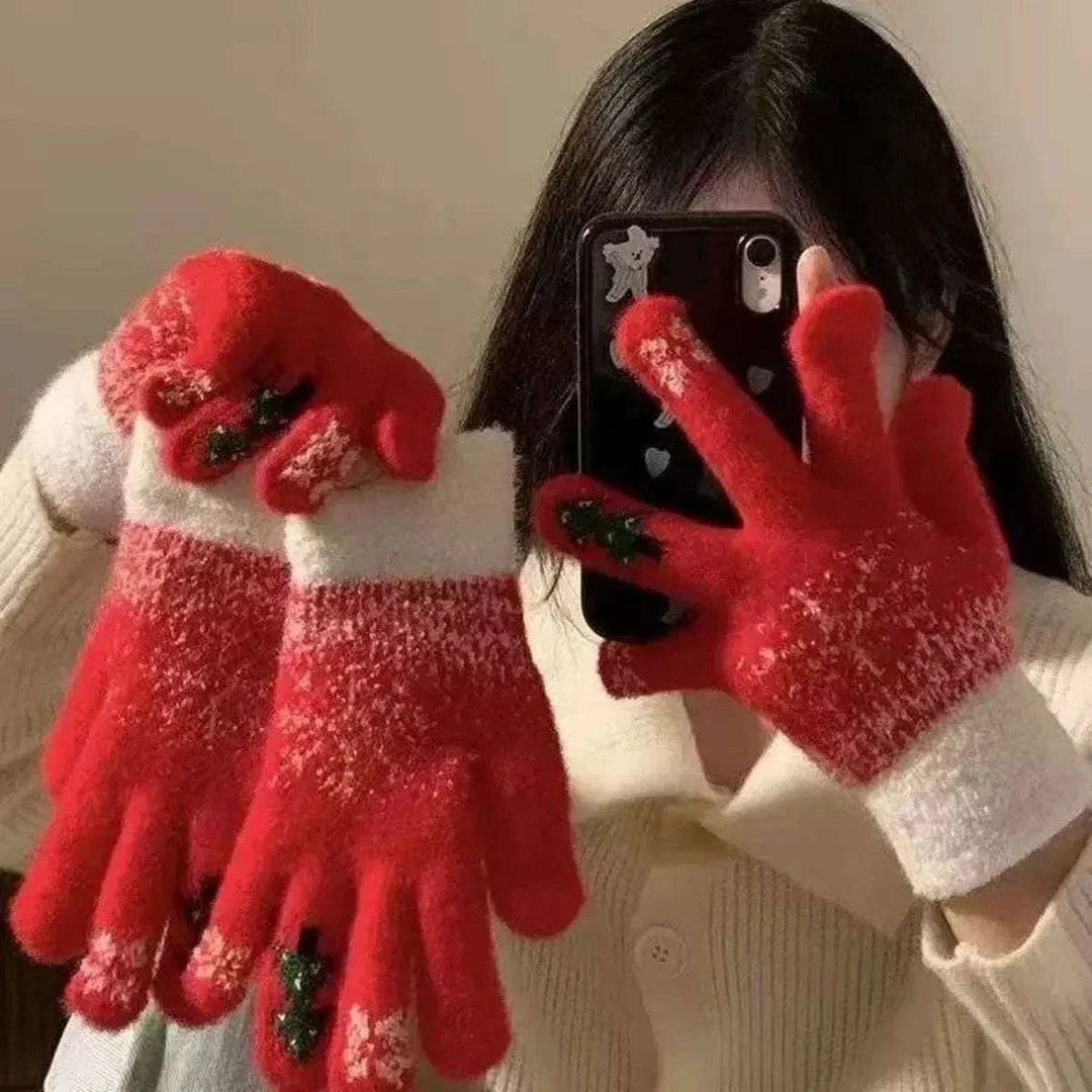 Women's Snowflake Winter Gloves with knitted snowflake pattern by Hot Topic Goods