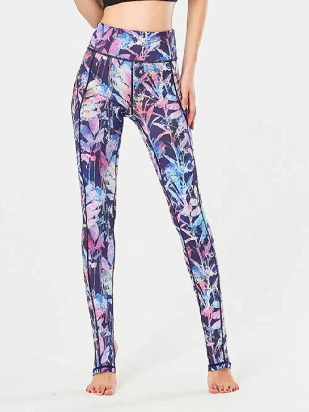 Women’s Stirrup Active Leggings with eye-catching print and wide waistband from Hot Topic Goods