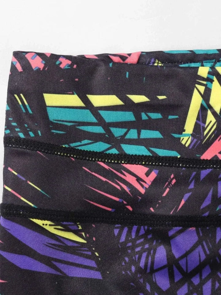 Women’s Stirrup Active Leggings with printed design and wide waistband from Hot Topic Goods
