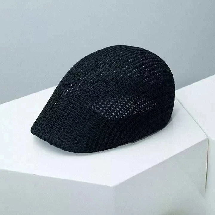 Women’s striped beret hat with breathable lightweight design from Hot Topic Goods