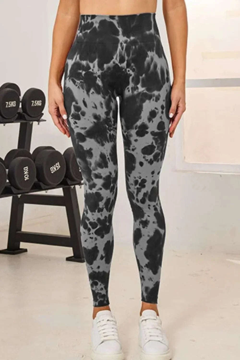 Women's Tie-Dye Active Leggings with high-waist and vibrant pattern from Hot Topic Goods
