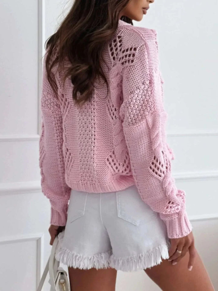 Women’s V-neck button-up cardigan from Hot Topic Goods in long-sleeve casual layering style