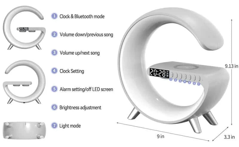 Bluetooth Speaker Charger Lamp