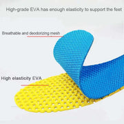 Honeycomb Mesh Sports Insoles with breathable mesh and high elasticity EVA technology.